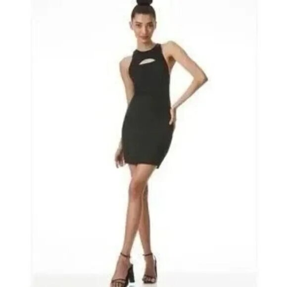 NEW Gara Cutout Mini Dress in Black size 2 - Picture 5 of 15